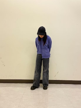 「DIESEL」｜「アイテム（スウェット）」を使った、narumiさん（レディース・155cm）の秋コーディネート
