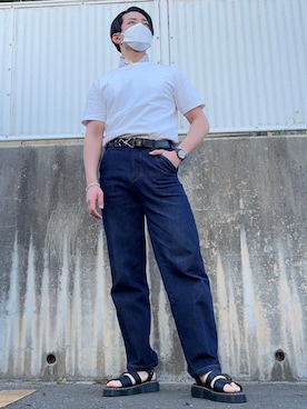 「Ellno Loset（エルノロゼット）のアイテム（バンダナ/スカーフ）」を使った、だなお、くろーぜっと。さん（メンズ・178cm）の夏コーディネート