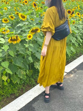 ワンピース ドレス イエロー系 を使った ひまわり畑 の人気ファッションコーディネート Wear