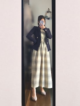 「GORGE（ゴージ）のアイテム（ワンピース/ドレス）」を使った、まろじさん（レディース・154cm）の春コーディネート