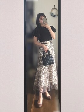 「GRL（グレイル）のアイテム（バッグ、ブラック系）」を使った、まろじさん（レディース・154cm）の秋コーディネート