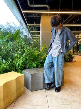 「COMME　CA COMMUNE（コムサコミューン）のアイテム（ブルゾン）」を使った、ryugu66 さん（メンズ・173cm）の春コーディネート