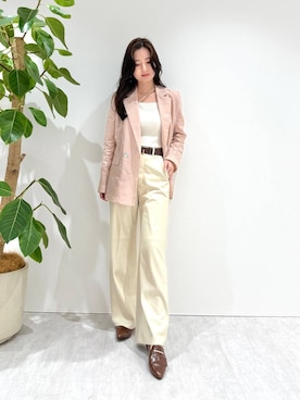 「HIMIKO（ヒミコ）のアイテム（ローファー）」を使った、himiko_officialさん（レディース・166cm）の秋コーディネート