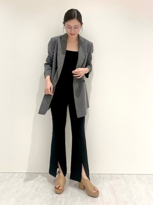 anuans（アニュアンス） スラックス パンツ ダブルストレッチスリット