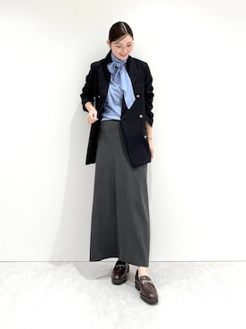 「HIMIKO（ヒミコ）のアイテム（ローファー）」を使った、himiko_officialさん（レディース・166cm）の秋コーディネート