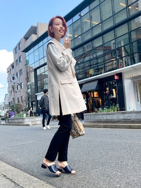 「Ameri（アメリ）のアイテム」を使った、himiko_officialさん（レディース・162cm）の春コーディネート