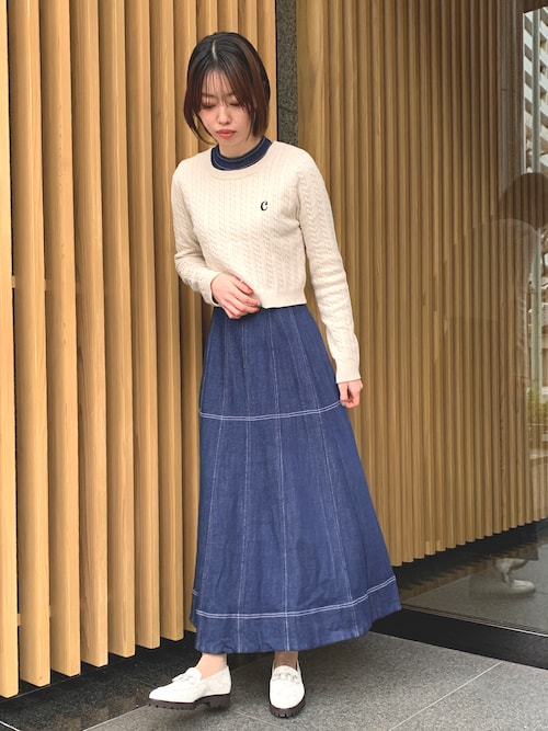 フーズフーチコ ケーブルショート丈CD Chico（チコ）の「【2022AW】ショート丈ケーブル長袖チビニット