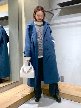 「PAGEBOY（ページボーイ）のアイテム（チェスターコート）」を使った、natsumiさん（レディース・160cm）の秋コーディネート