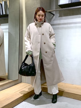 「PAGEBOY（ページボーイ）のアイテム（チェスターコート）」を使った、natsumiさん（レディース・160cm）の秋コーディネート