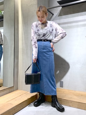 「PAGEBOY（ページボーイ）のチェーンスタッズショルダー（ショルダーバッグ）」を使った、natsumiさん（レディース・160cm）の秋コーディネート