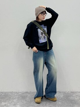 「PBLIM（ページボーイリム）のPBLIM/ドライタッチビーニー（ニットキャップ/ビーニー）」を使った、Naoさん（レディース・159cm）の夏コーディネート