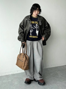 「アイテム（ブルゾン）」を使った、Naoさん（レディース・159cm）の秋コーディネート
