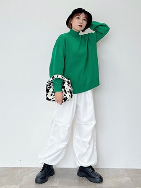 「PBLIM（ページボーイリム）のアイテム（ブーツ）」を使った、Naoさん（レディース・159cm）の秋コーディネート