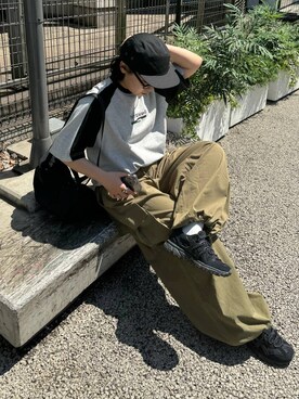 「アイテム（キャップ）」を使った、Naoさん（レディース・159cm・20代）の春コーディネート