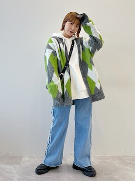 「PBLIM（ページボーイリム）のアイテム（ブーツ）」を使った、Naoさん（レディース・159cm）の冬コーディネート