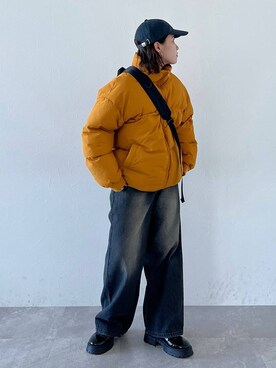 「PBLIM（ページボーイリム）のアイテム（ダウンジャケット/コート）」を使った、Naoさん（レディース・159cm）の秋コーディネート