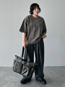 「アイテム（ボストンバッグ）」を使った、Naoさん（レディース・159cm・30代）の夏コーディネート