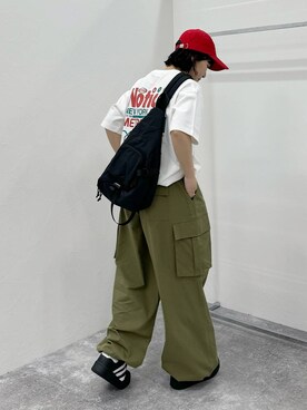 「アイテム（キャップ）」を使った、Naoさん（レディース・159cm・20代）の春コーディネート