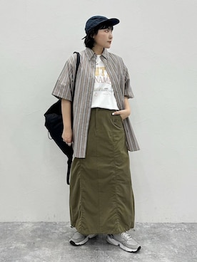 「PBLIM（ページボーイリム）のアイテム（バックパック/リュック）」を使った、Naoさん（レディース・159cm）の春コーディネート