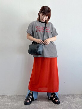 「PBLIM（ページボーイリム）のアイテム（ワンピース/ドレス）」を使った、Naoさん（レディース・158cm）の夏コーディネート