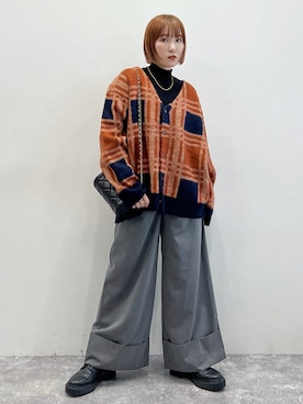 「PBLIM（ページボーイリム）のアイテム（ブーツ）」を使った、Naoさん（レディース・159cm）の秋コーディネート