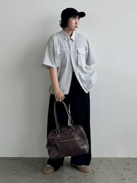 「アイテム（ボストンバッグ）」を使った、Naoさん（レディース・159cm・30代）の夏コーディネート