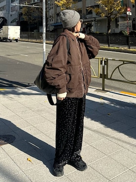 「アイテム（ブルゾン）」を使った、Naoさん（レディース・159cm・30代）の冬コーディネート