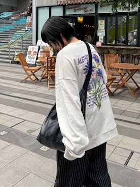 「アイテム（スウェット）」を使った、Naoさん（レディース・159cm・20代）の夏コーディネート