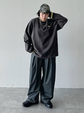 「アイテム（スラックス）」を使った、Naoさん（レディース・159cm・20代）の夏コーディネート