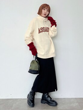 「PBLIM（ページボーイリム）のアイテム（ブーツ）」を使った、Naoさん（レディース・159cm）の秋コーディネート