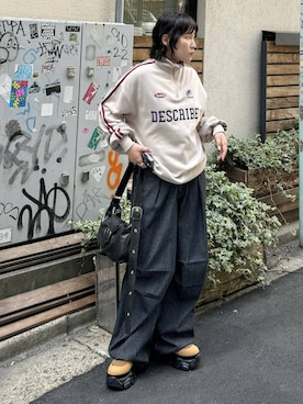 「アイテム（スウェット）」を使った、Naoさん（レディース・159cm・20代）の秋コーディネート