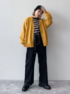 「PBLIM（ページボーイリム）のPAGEBOYLIM/カツラギスケーターパンツ（その他パンツ）」を使った、Naoさん（レディース・158cm）の春コーディネート