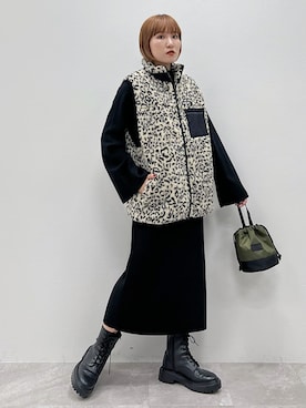 「モードストリート」｜「アイテム（ワンピース/ドレス）」を使った、Naoさん（レディース・159cm）の秋コーディネート