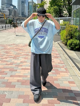 「アイテム（キャップ）」を使った、Naoさん（レディース・159cm・20代）の夏コーディネート