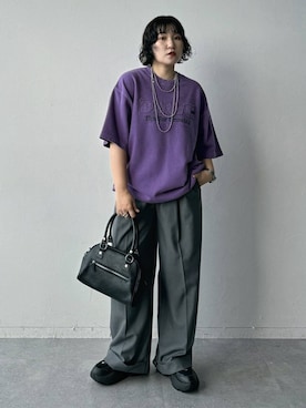 「アイテム（スラックス）」を使った、Naoさん（レディース・159cm・20代）の夏コーディネート