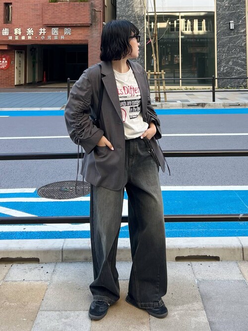 PAGEBOY 本部Naoさんのテーラードジャケットを使ったコーディネート 