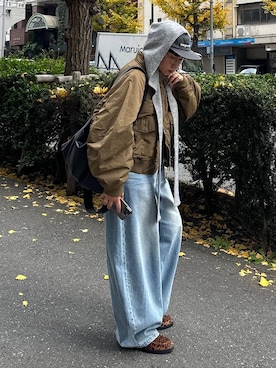 「PBLIM（ページボーイリム）のアイテム（ブルゾン）」を使った、Naoさん（レディース・159cm）の冬コーディネート