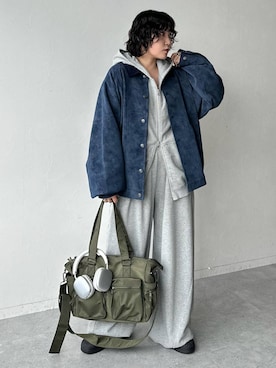 「アイテム（ブルゾン）」を使った、Naoさん（レディース・159cm）の秋コーディネート