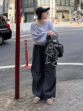 「アイテム（スウェット）」を使った、Naoさん（レディース・159cm・20代）の秋コーディネート