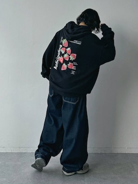 「アイテム（パーカー）」を使った、Naoさん（レディース・159cm）の夏コーディネート