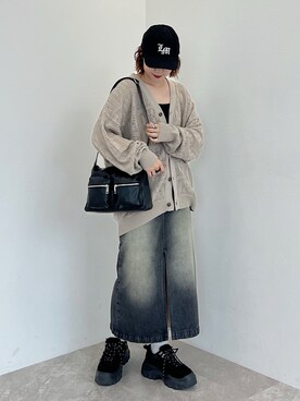 「PBLIM（ページボーイリム）のアイテム（スカート）」を使った、Naoさん（レディース・159cm）の秋コーディネート