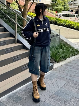 「アイテム（スウェット）」を使った、Naoさん（レディース・159cm・20代）の秋コーディネート