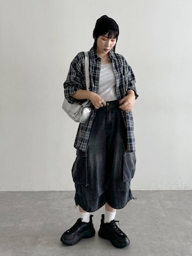 「PBLIM（ページボーイリム）のPBLIM/カップツキリボンキャミ（キャミソール）」を使った、Naoさん（レディース・159cm）の夏コーディネート