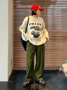 「PBLIM（ページボーイリム）のアイテム（バックパック/リュック）」を使った、Naoさん（レディース・159cm）の冬コーディネート