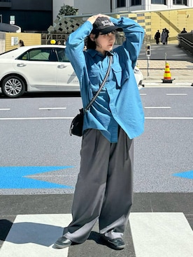 「アイテム（キャップ）」を使った、Naoさん（レディース・159cm・20代）の春コーディネート