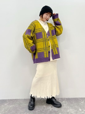 「PBLIM（ページボーイリム）のアイテム（ブーツ）」を使った、Naoさん（レディース・159cm）の秋コーディネート
