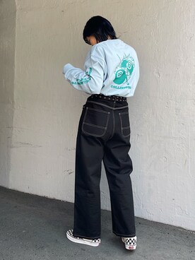「PBLIM（ページボーイリム）のPAGEBOYLIM/カツラギスケーターパンツ（その他パンツ）」を使った、Naoさん（レディース・158cm）の春コーディネート