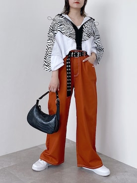 「PBLIM（ページボーイリム）のPAGEBOYLIM/カツラギスケーターパンツ（その他パンツ）」を使った、Naoさん（レディース・158cm）の春コーディネート