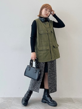 「PBLIM（ページボーイリム）のアイテム（ブーツ）」を使った、Naoさん（レディース・159cm）の秋コーディネート