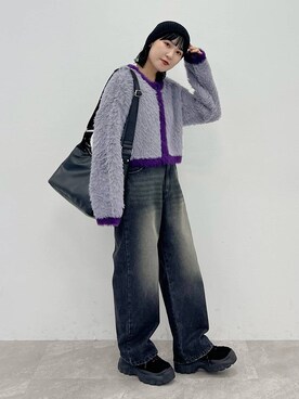 「PBLIM（ページボーイリム）のPBLIM/ドライタッチビーニー（ニットキャップ/ビーニー）」を使った、Naoさん（レディース・159cm）の秋コーディネート